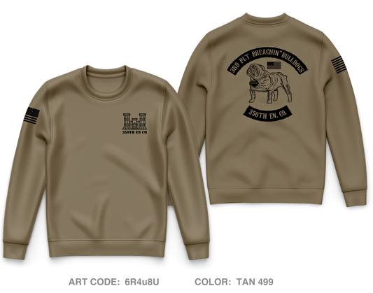 350th Engineer Company Core Men's Crewneck Performance Sweatshirt - 6R4u8U