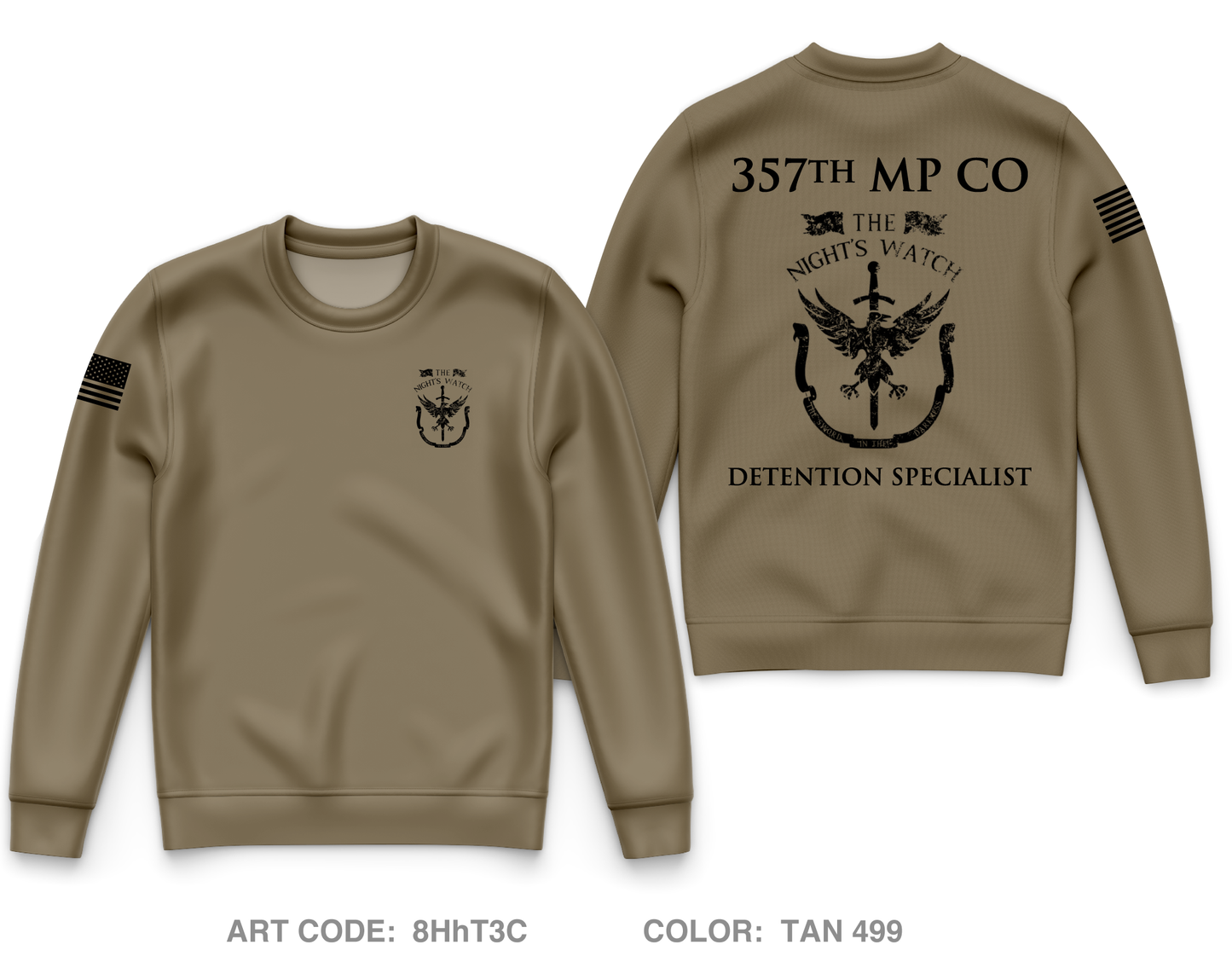 357th MP CO Core Men's Crewneck Performance Sweatshirt - 8HhT3C