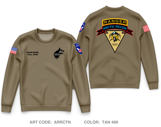 CUSTOM C-TROOP, 5-1 CAV Core Men's Crewneck Performance Sweatshirt - ARRCTN