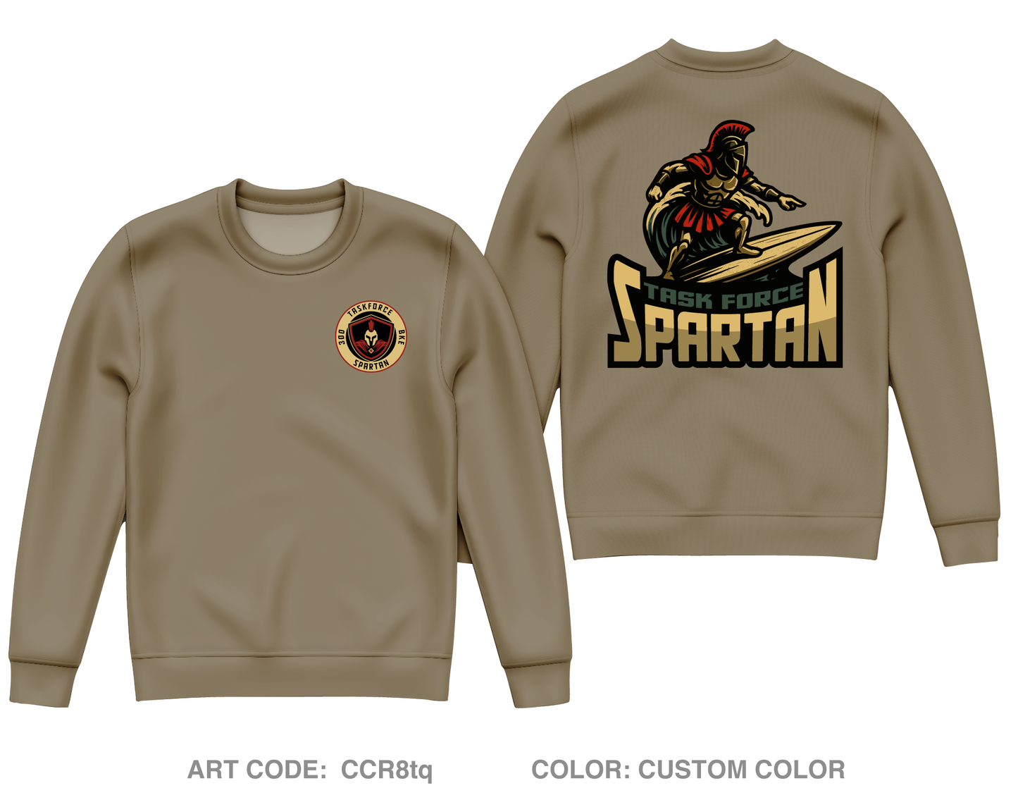 TF Spartan Main Store Core Men's Crewneck Performance Sweatshirt - CCR8tq