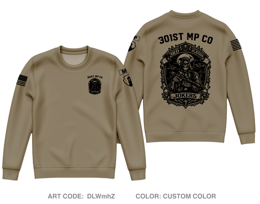 301st MP CO / 3rd PLATOON JOKERS Core Men's Crewneck Performance Sweatshirt - DLWmhZ