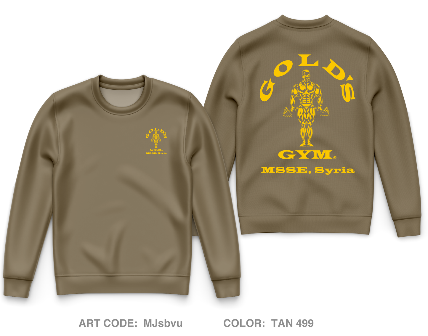 Task Force Gold member Core Men's Crewneck Performance Sweatshirt - MJsbvu