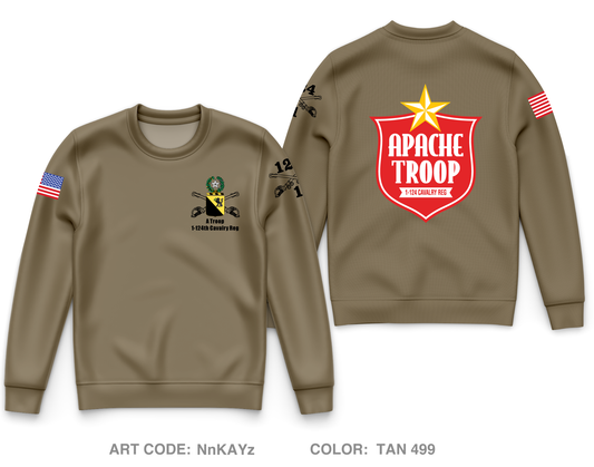 A Troop 1|124th Cavalry Reg Core Men's Crewneck Performance Sweatshirt - NnKAYz