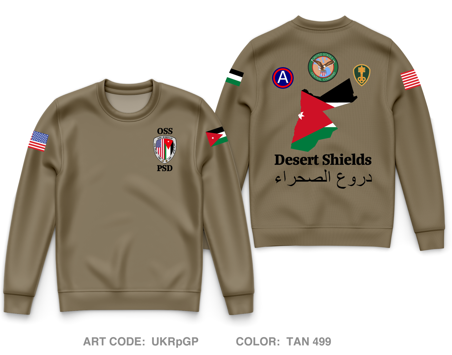 377TH MP Co- PSD Core Men's Crewneck Performance Sweatshirt - UKRpGP