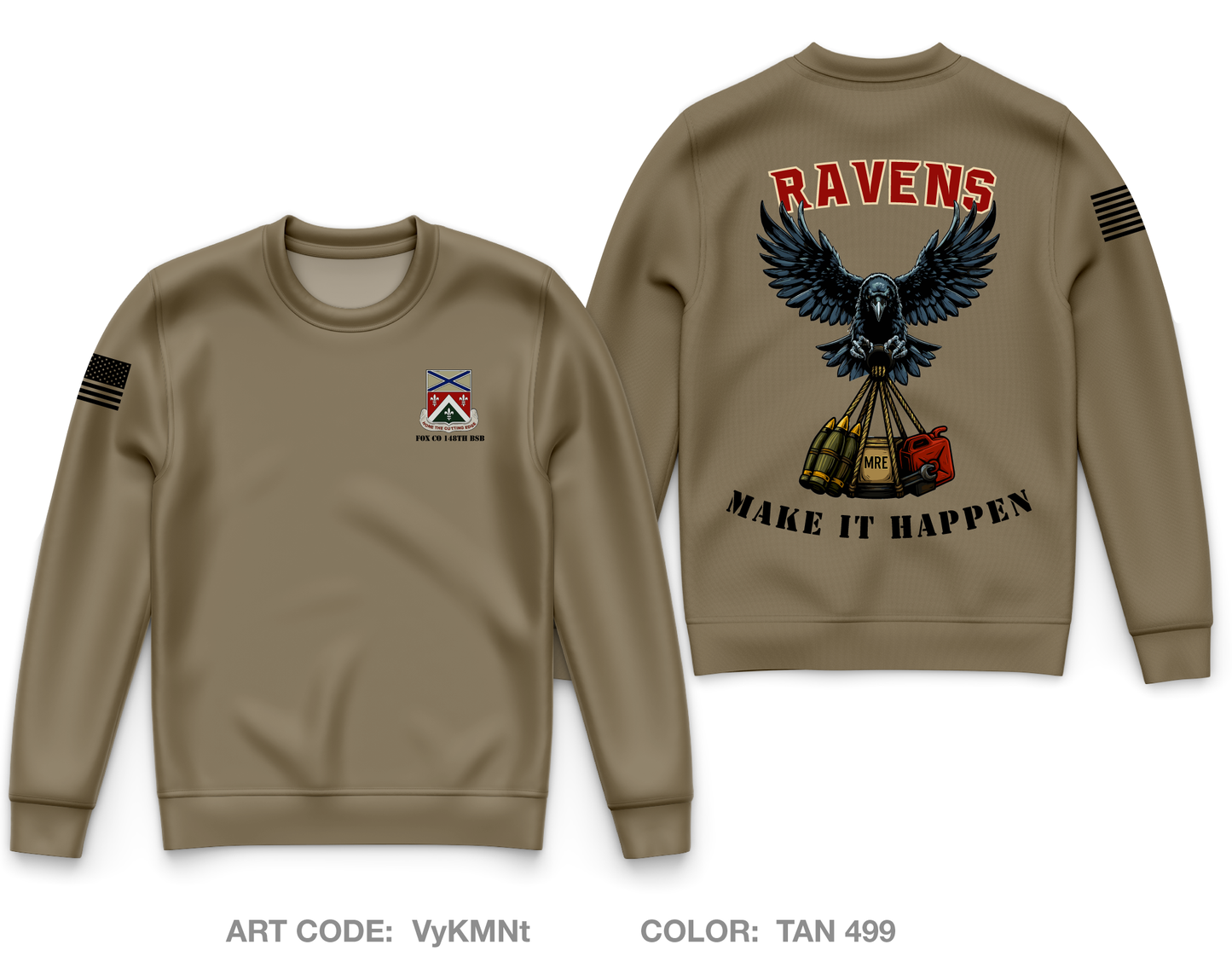 Fox Company 148th BSB Core Men's Crewneck Performance Sweatshirt - VyKMNt