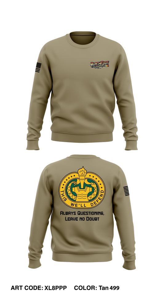 B Co 309th MI BN DS Core Men's Crewneck Performance Sweatshirt - XL8PPP