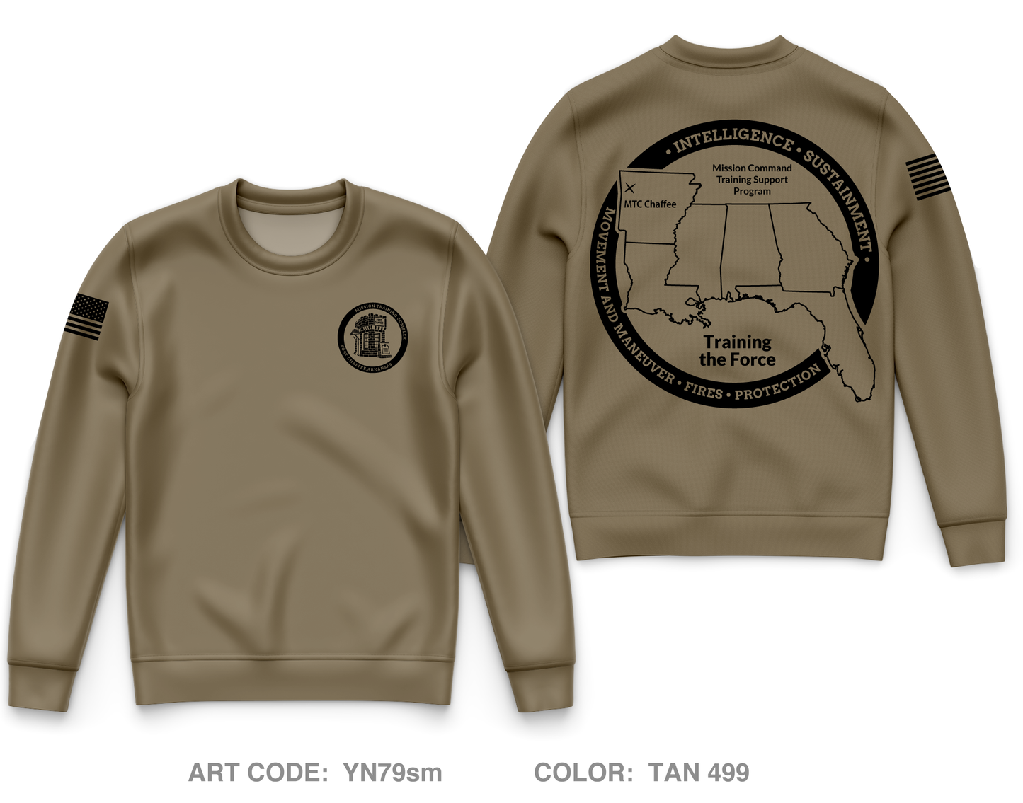 Mission Training Complex - Fort Chaffee Core Men's Crewneck Performance Sweatshirt - YN79sm