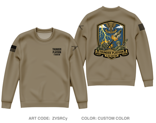 Thunder Platoon, 1-64AR BN Core Men's Crewneck Performance Sweatshirt - ZVSRCy