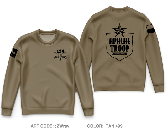 A Troop 1|124th Cavalry Reg Core Men's Crewneck Performance Sweatshirt - cZWrsv