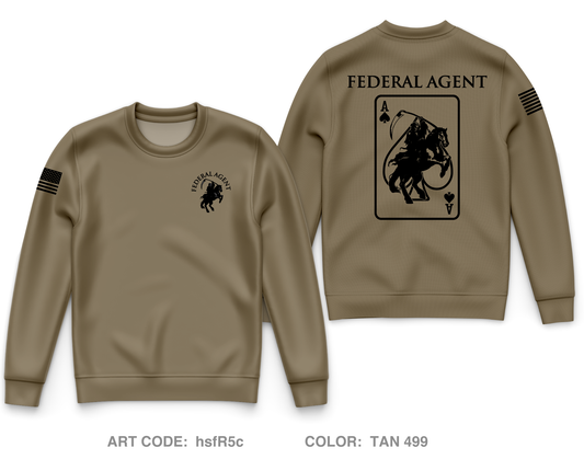 Ghost Federal Agent Core Men's Crewneck Performance Sweatshirt - hsfR5c
