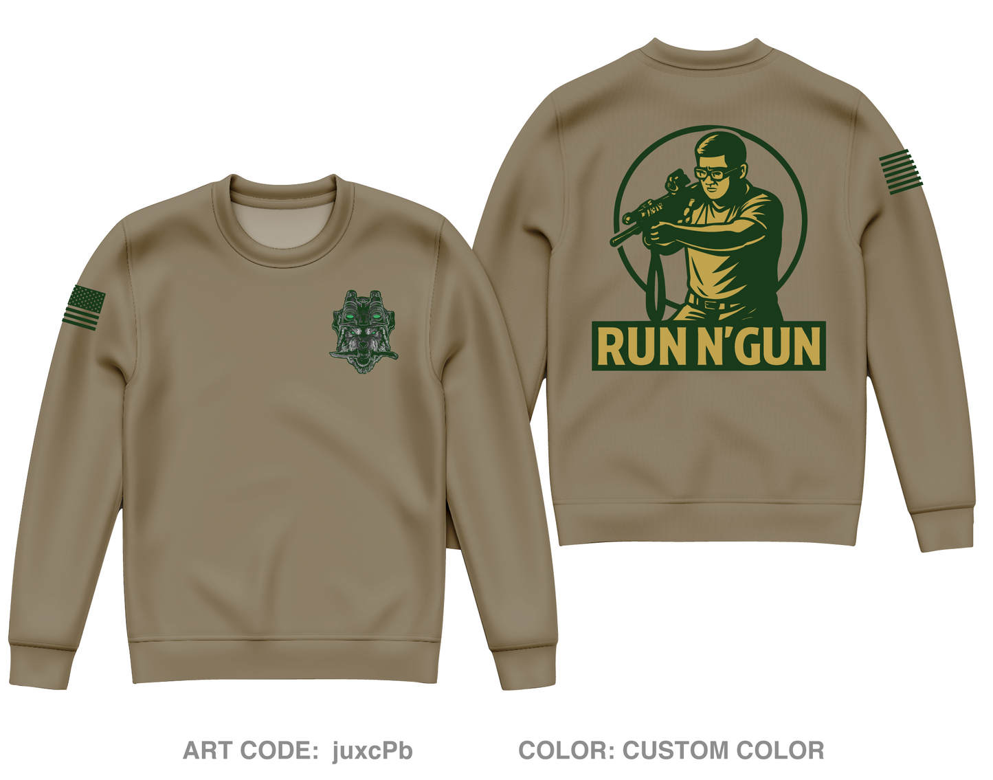 Run N' Gun Club Core Men's Crewneck Performance Sweatshirt - juxcPb
