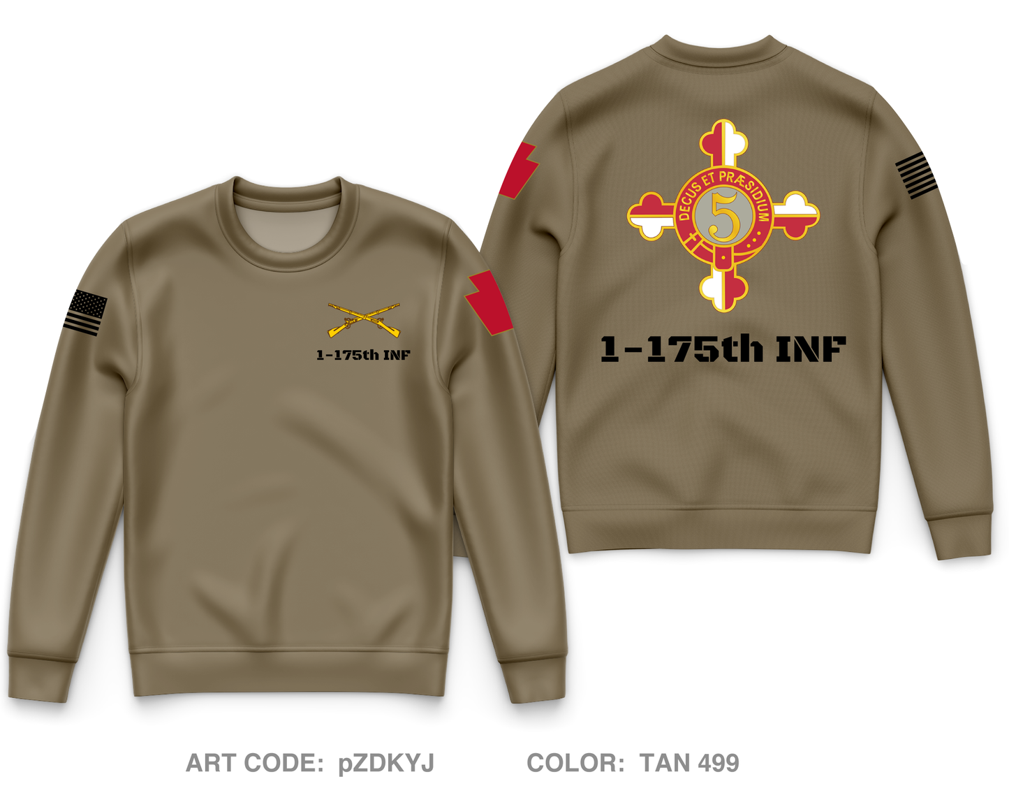 1-175 INF Core Men's Crewneck Performance Sweatshirt - pZDKYJ