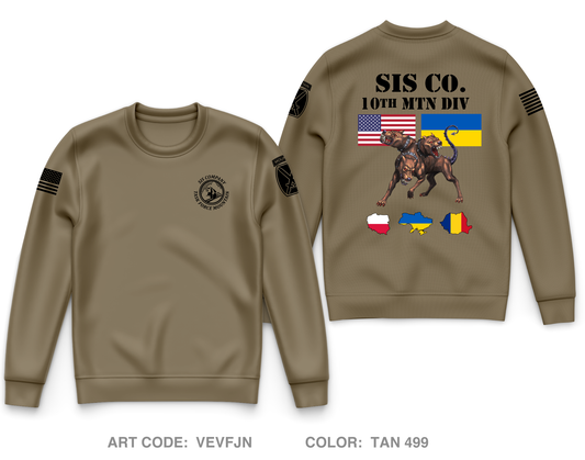 SIGNAL INTELLIGENCE SUSTAINMENT COMPANY, HHBN, 10TH MTN Core Men's Crewneck Performance Sweatshirt - VEVFJN