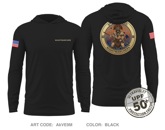 3PLT “Nightmarchers”, C Co, 2-21IN Core Men's UPF 50+ Hooded Performance LS Tee - AkVE9M