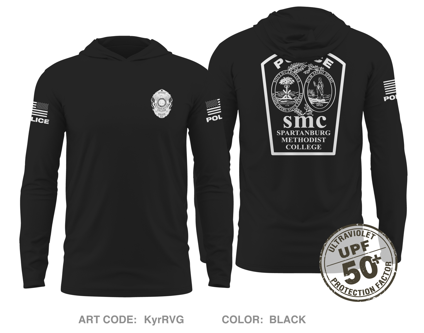 SMC PD Core Men's UPF 50+ Hooded Performance LS Tee - KyrRVG