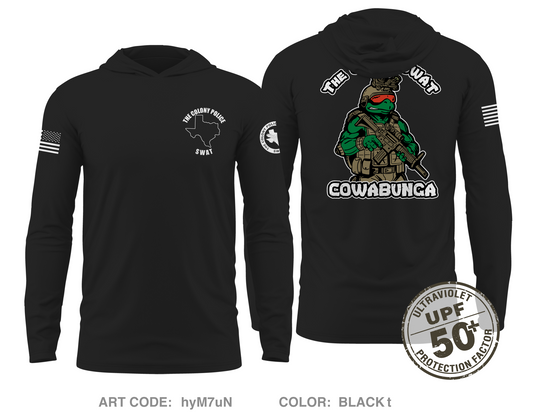 The Colony Police Department SWAT Core Men's UPF 50+ Hooded Performance LS Tee - hyM7uN
