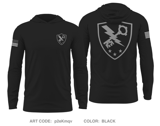 SSO Intelligence Section Core Men's UPF 50+ Hooded Performance LS Tee - p2eKmqv