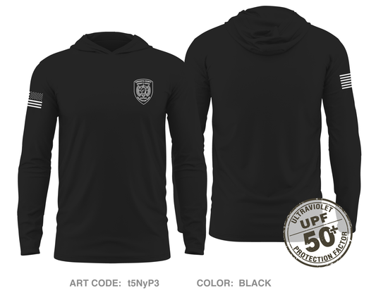 Sarasota County Hostage Negotiations Team Core Men's UPF 50+ Hooded Performance LS Tee - t5NyP3