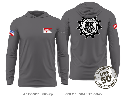 1-150th CAV Core Men's UPF 50+ Hooded Performance LS Tee - 38skzp