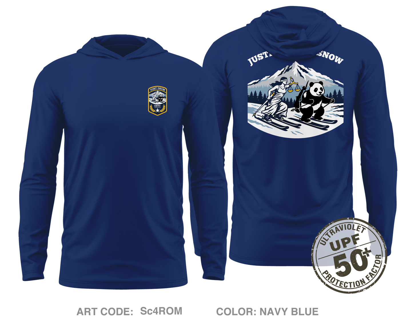 Office of the Special Trial Counsel at Fort Drum Core Men's UPF 50+ Hooded Performance LS Tee - Sc4ROM