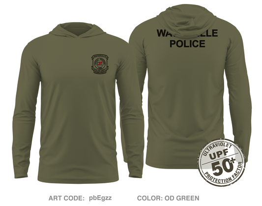 Waterville police Core Men's UPF 50+ Hooded Performance LS Tee - pbEgzz