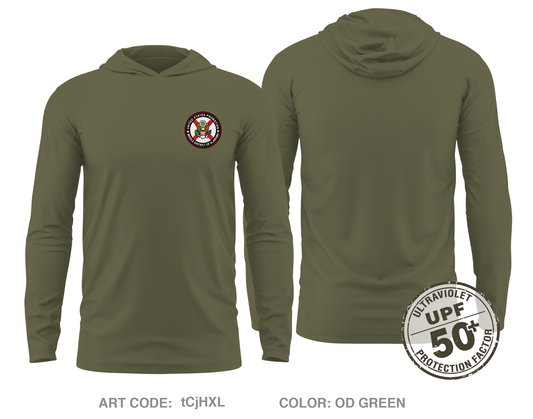 U.S. Probation Core Men's UPF 50+ Hooded Performance LS Tee - tCjHXL