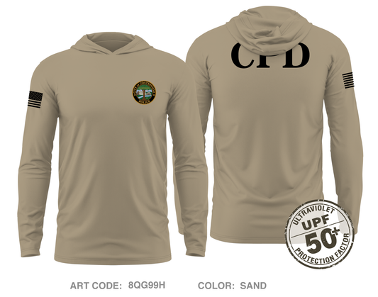 City of Coatesville Police Department Core Men's UPF 50+ Hooded Performance LS Tee - 8QG99H