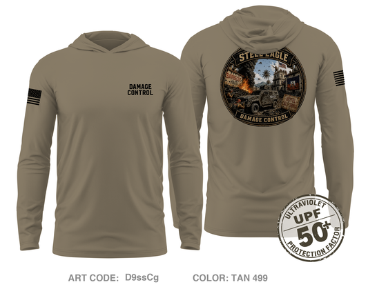 Damage Control Core Men's UPF 50+ Hooded Performance LS Tee - D9ssCg