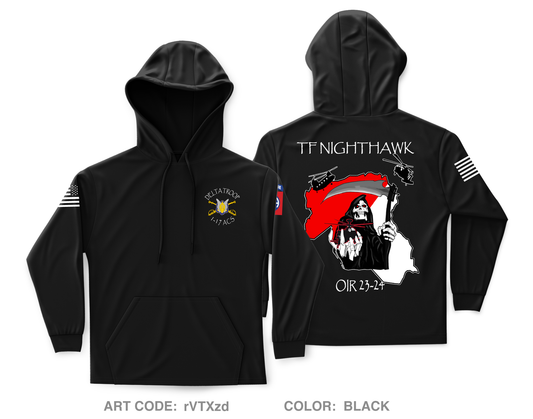 Delta Troop, 1-17 ACS, 82nd CAB Core Men's Hooded Performance Sweatshirt - rVTXzd