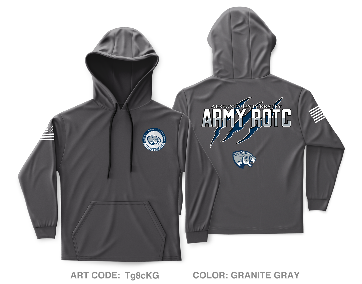 Augusta University Army ROTC Core Men's Hooded Performance Sweatshirt - Tg8cKG