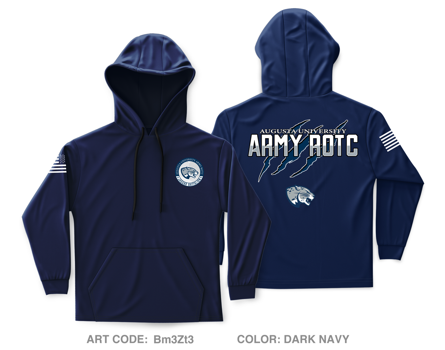 Augusta University Army ROTC Core Men's Hooded Performance Sweatshirt - Bm3Zt3