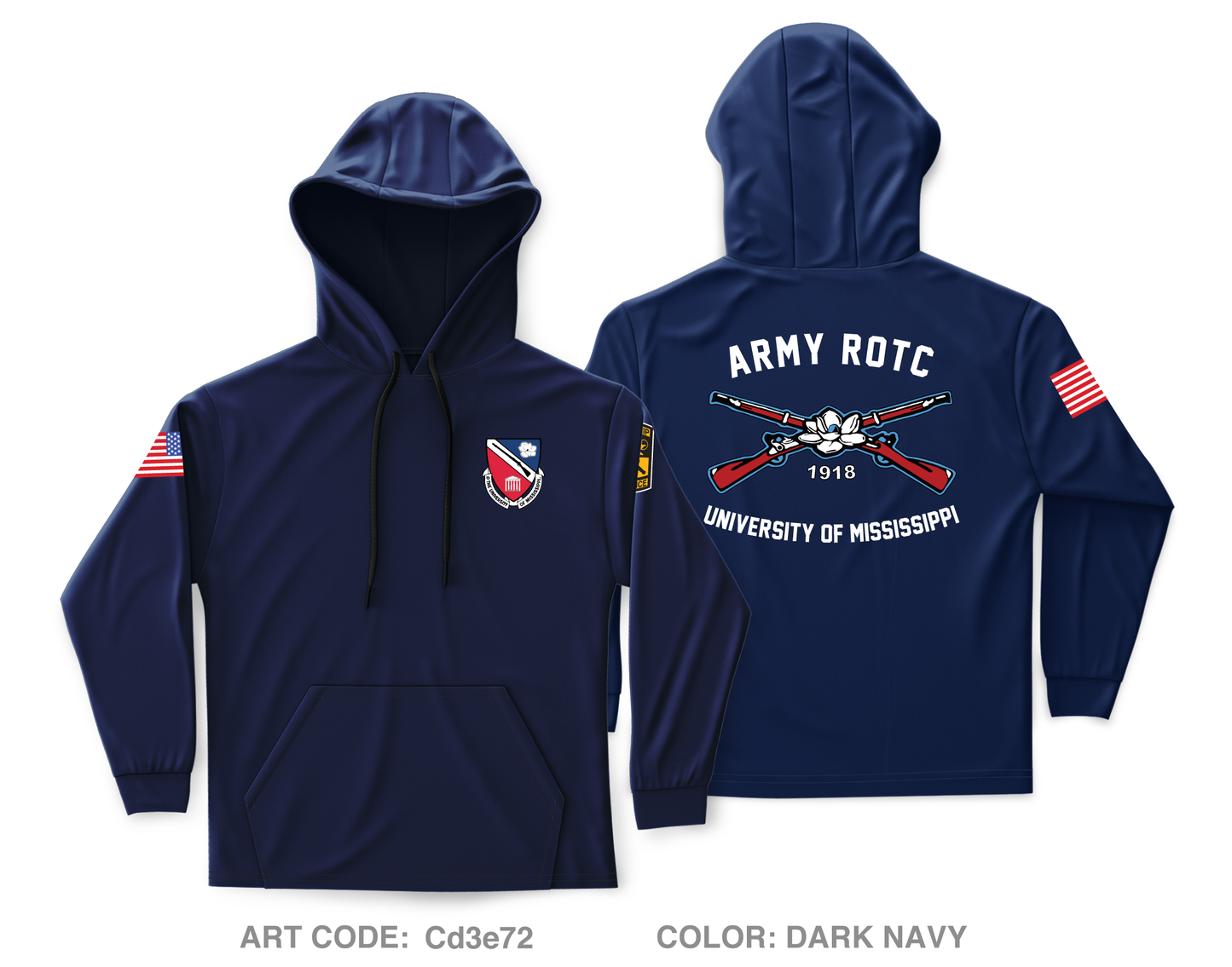 Ole Miss ROTC Cadet  Core Men's Hooded Performance Sweatshirt - Cd3e72