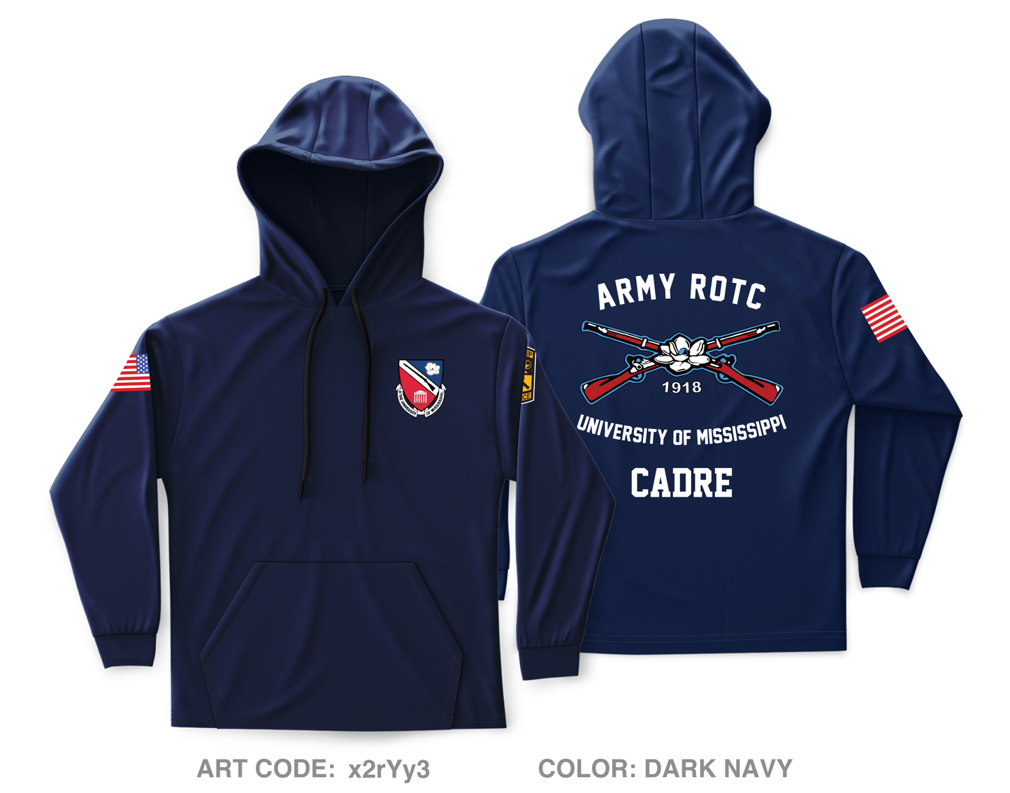 Ole Miss ROTC  Core Men's Hooded Performance Sweatshirt - x2rYy3