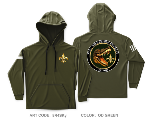 New Orleans Army Recruiting Company, Baton Rouge Battalion Core Men's Hooded Performance Sweatshirt - 8R4SKy