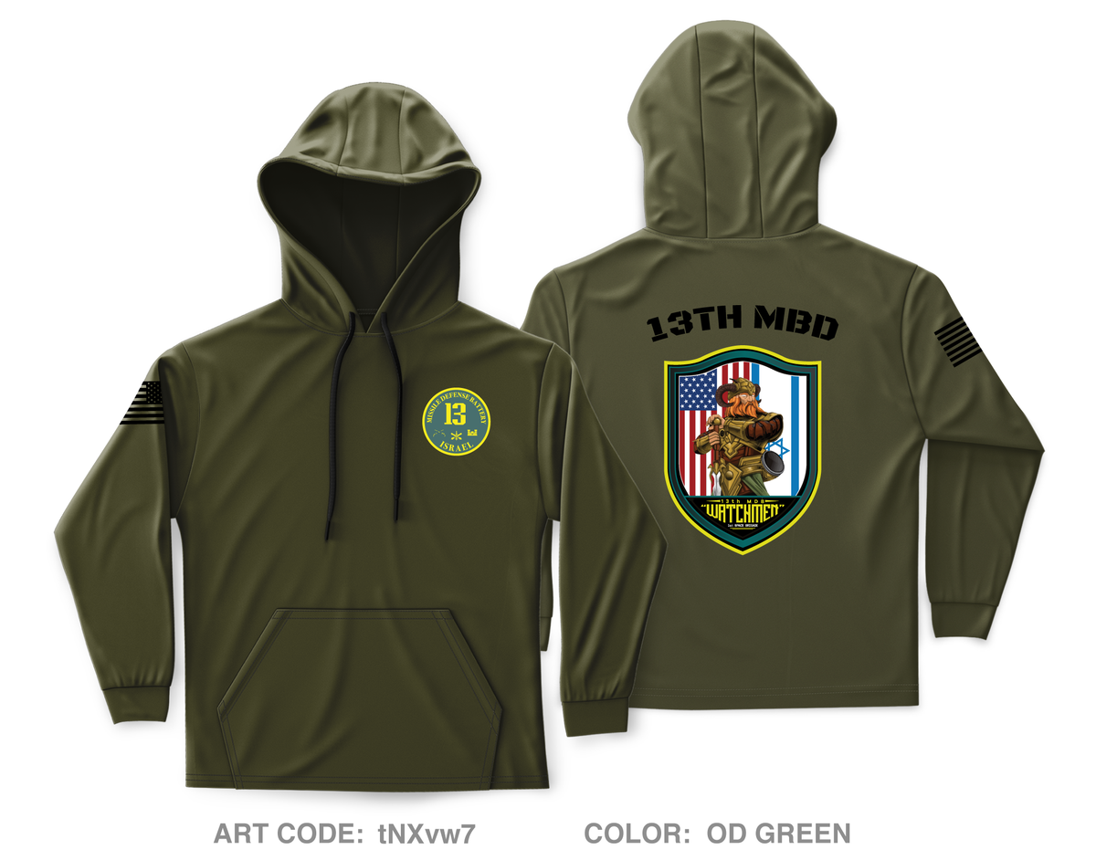 13th MDB Core Men's Hooded Performance Sweatshirt - rYPrQd