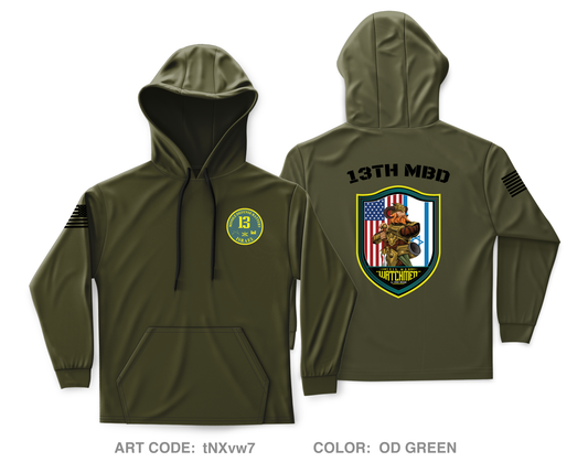13th MDB Core Men's Hooded Performance Sweatshirt - rYPrQd