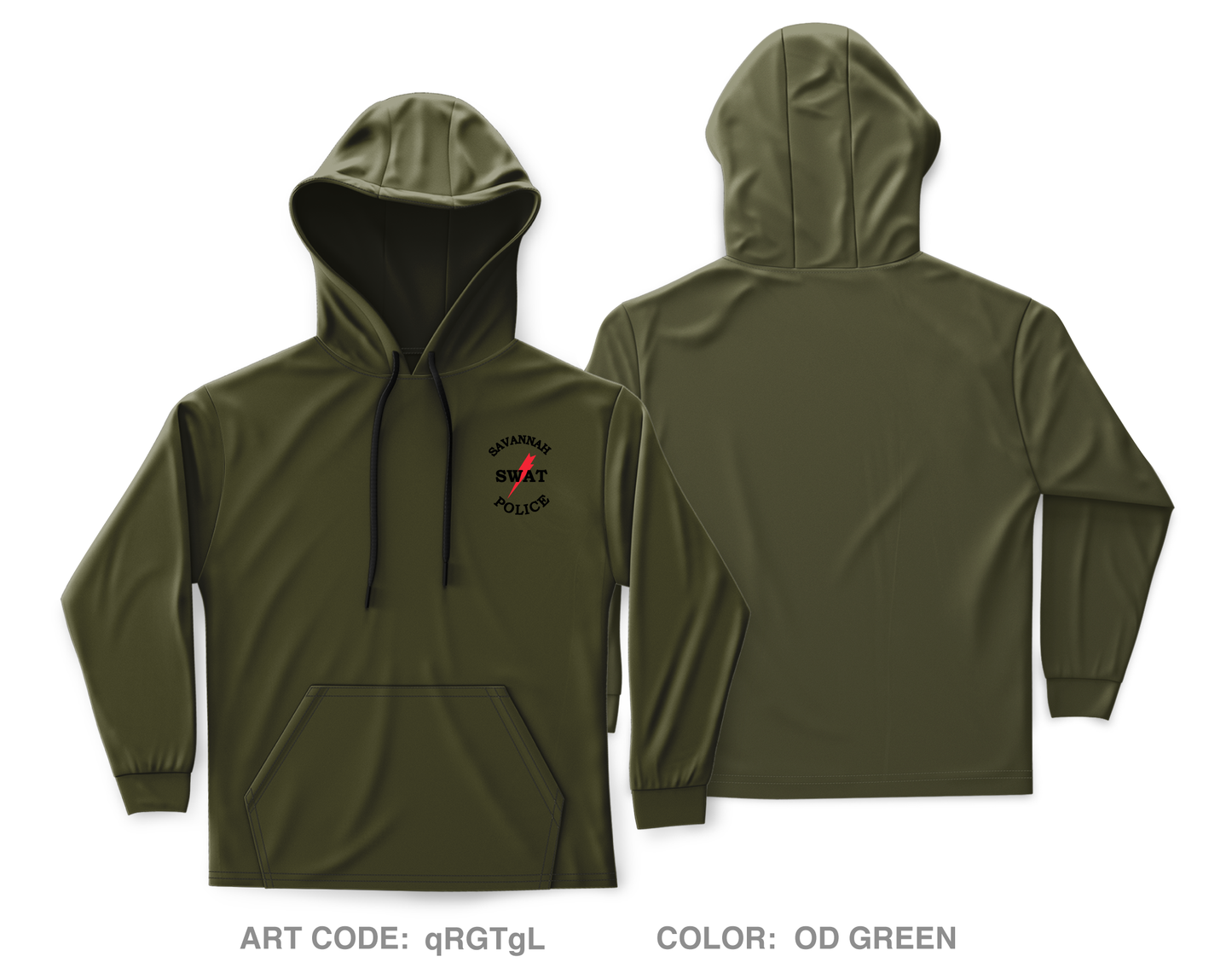 SAVANNAH SWAT Core Men's Hooded Performance Sweatshirt - qRGTgL