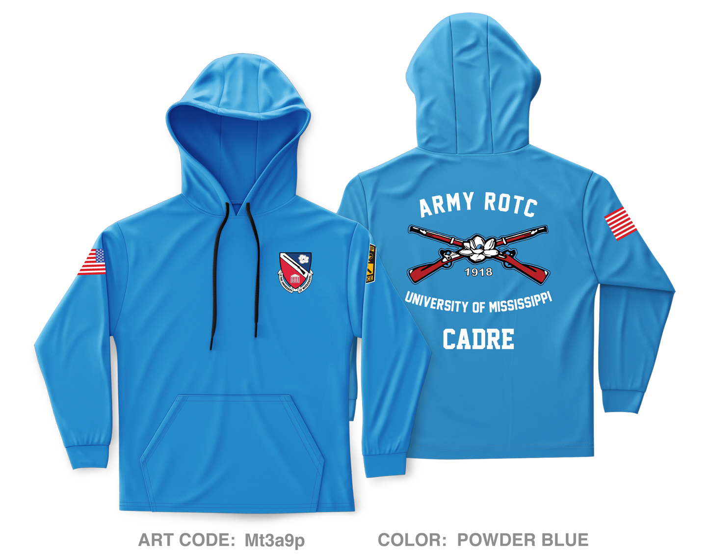 Ole Miss ROTC  Core Men's Hooded Performance Sweatshirt - Mt3a9p