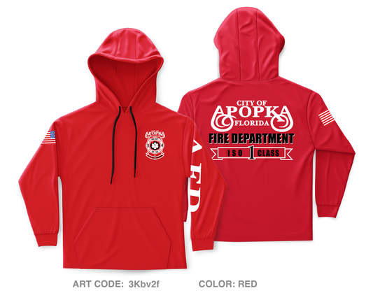 Apopka Fire Department Core Men's Hooded Performance Sweatshirt - 3Kbv2f