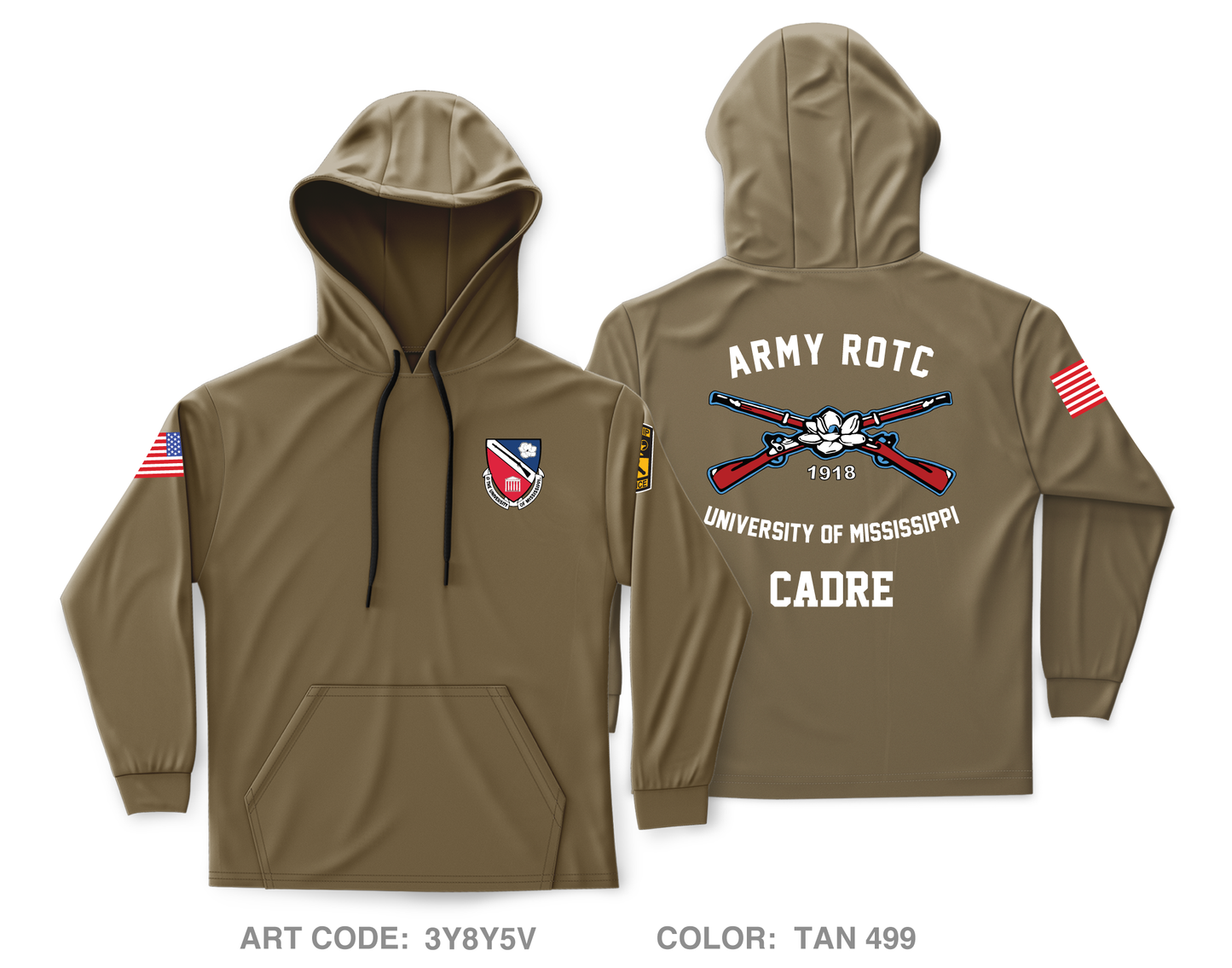 Ole Miss ROTC  Core Men's Hooded Performance Sweatshirt - 3Y8Y5V