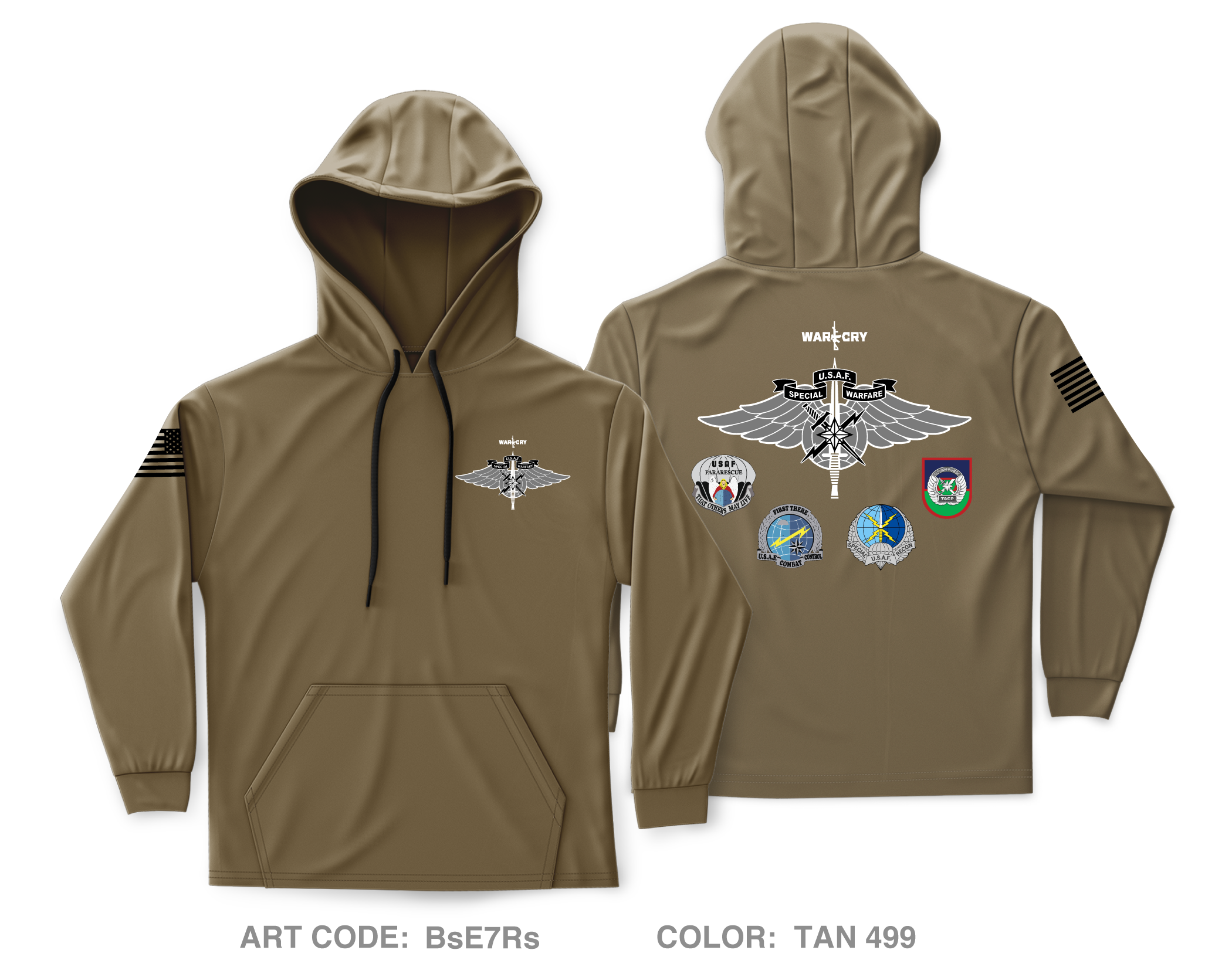 USAF Veteran Hooded Sweatshirt - Sport Grey, Large | Military Apparel