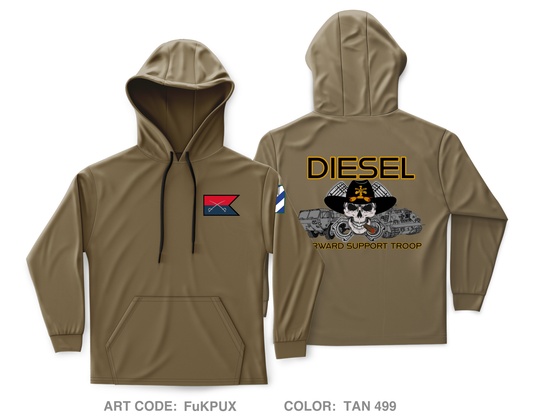 Diesel Troop, 5|7 CAV, 1 ABCT, 3 ID Core Men's Hooded Performance Sweatshirt - FuKPUX