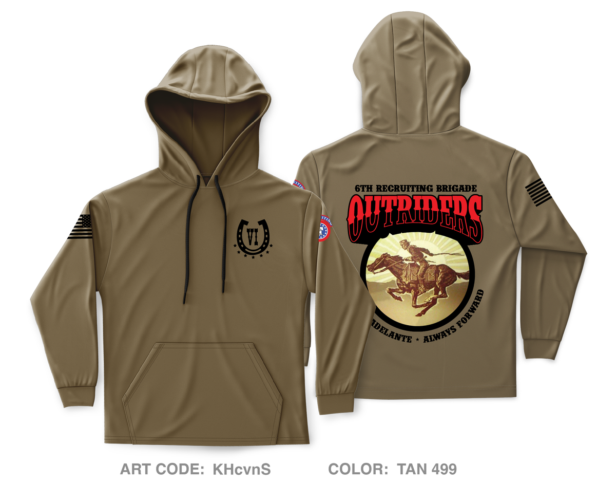 6th Recruiting Brigade Core Men's Hooded Performance Sweatshirt - KHcvnS