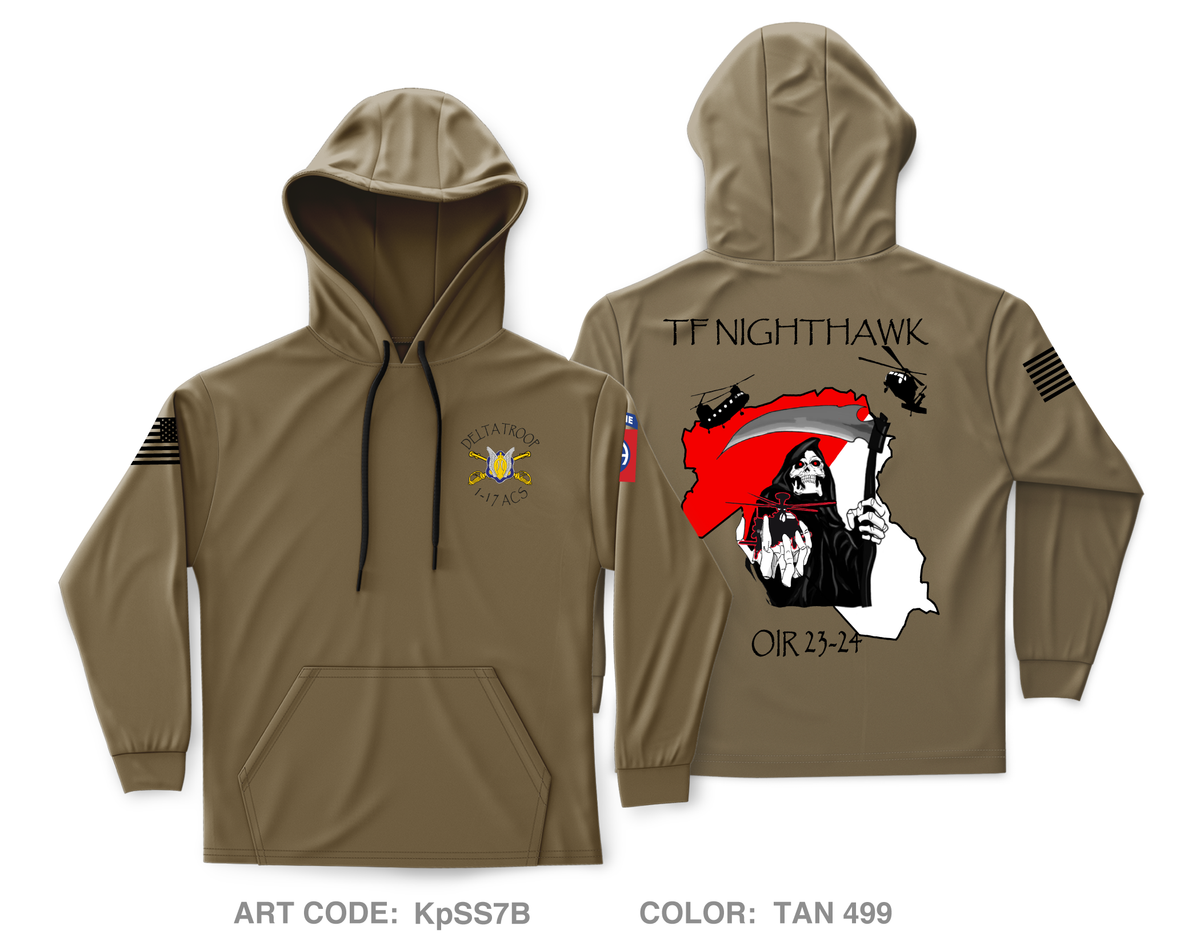 Delta Troop, 1-17 ACS, 82nd CAB Core Men's Hooded Performance Sweatshirt - KpSS7B
