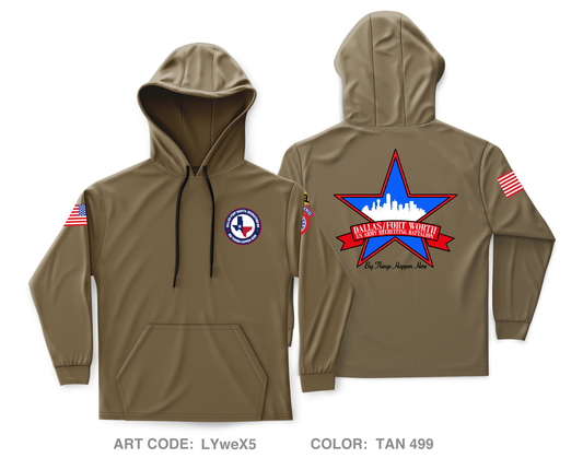 Dallas Fort Worth Recruiting Battalion Core Men's Hooded Performance Sweatshirt - LYweX5