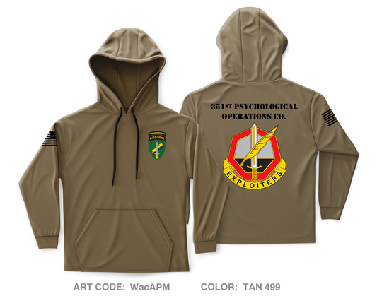 351st PSYOP CO Core Men's Hooded Performance Sweatshirt - WacAPM