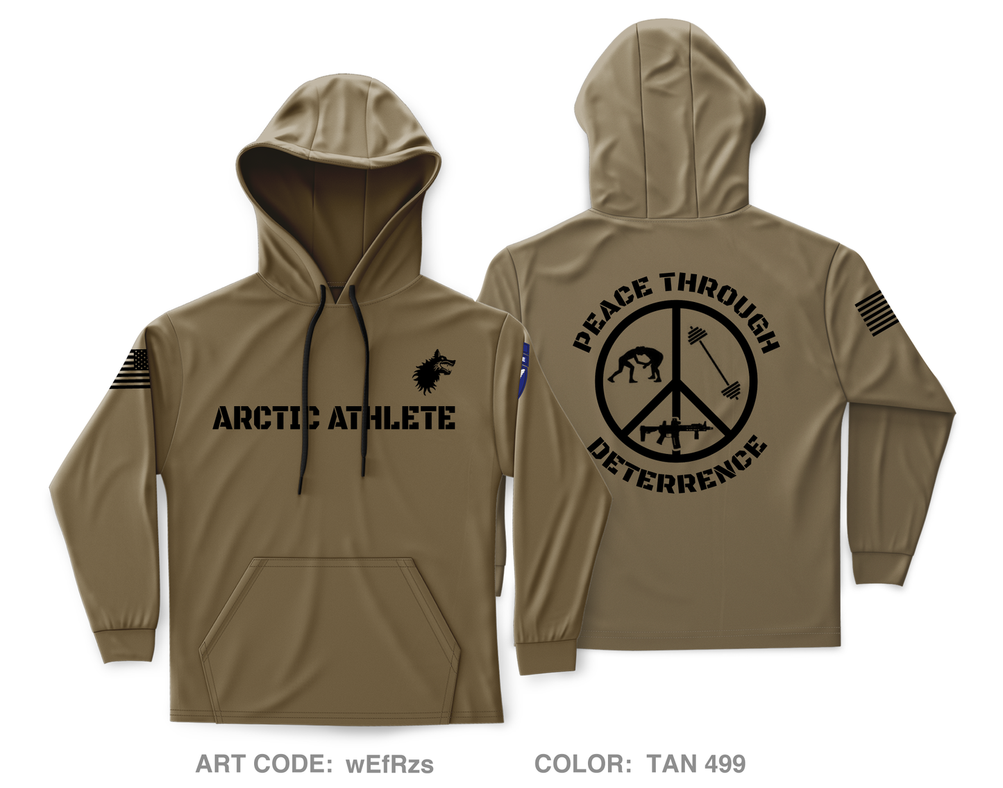 Arctic Athlete Program, 1|11 Arctic Airborne Core Men's Hooded Performance Sweatshirt - wEfRzs