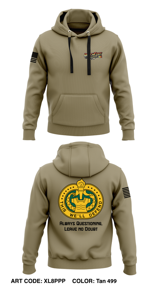 B Co 309th MI BN DS Core Men's Hooded Performance Sweatshirt - XL8PPP