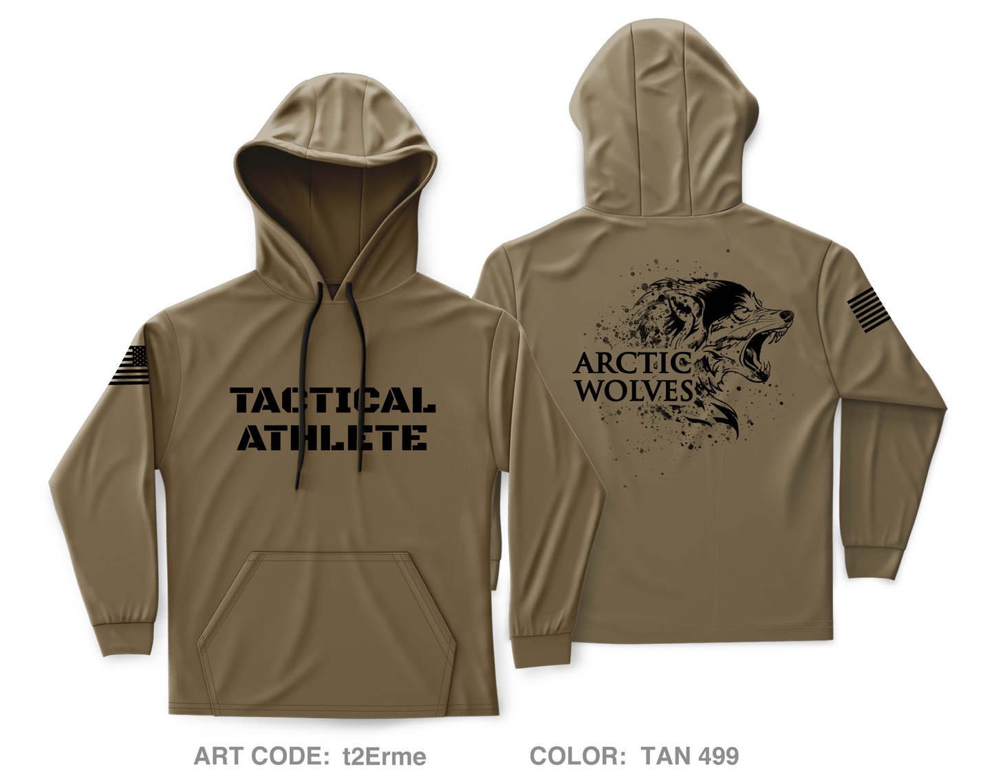 Arctic Athlete Program, 1|11 Arctic Airborne Core Men's Hooded Performance Sweatshirt - t2Erme