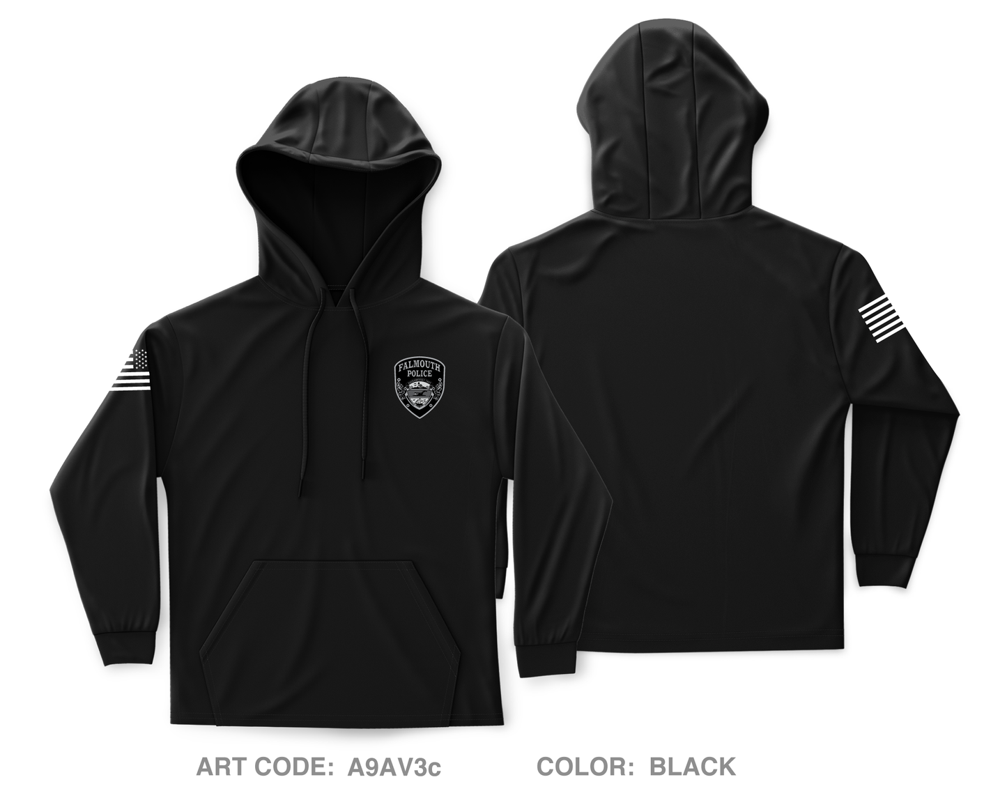 Falmouth Police Department Core Men's Hooded Performance Sweatshirt - A9AV3c